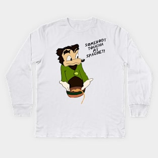 Somebody Toucha My Spaghet! Kids Long Sleeve T-Shirt